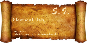 Stenczel Ida névjegykártya